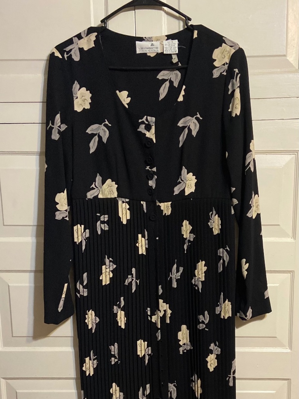 Button Front Liz Claiborne Vintage Mid Length Dress